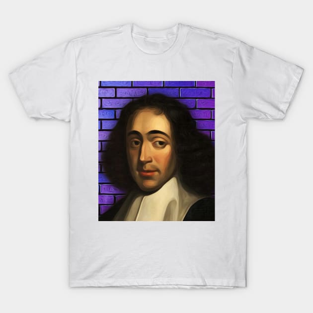 Baruch Spinoza Portrait | Baruch Spinoza Artwork T-Shirt by JustLit